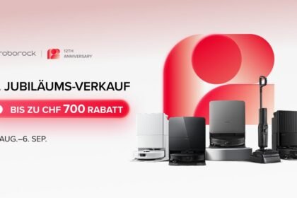 Roborock 12. Jubiläums-Verkauf – bis zu CHF 700 Rabatt, 24. August bis 6. September 2026.